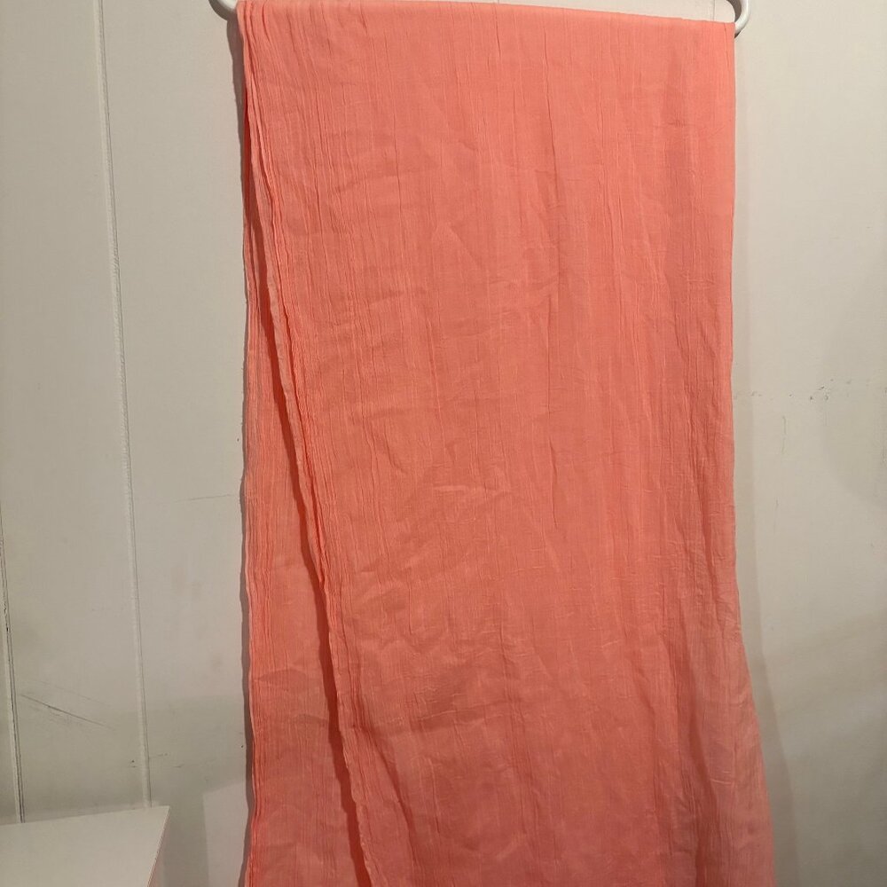Peach colored scarf